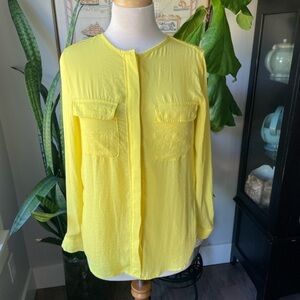EUC Beautiful Bright Yellow Long Sleeve H&M Shirt - Size 4